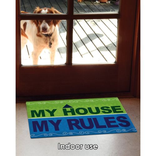  Toland Home Garden 800449 House Rules Doormat, 18 x 30 Multicolor