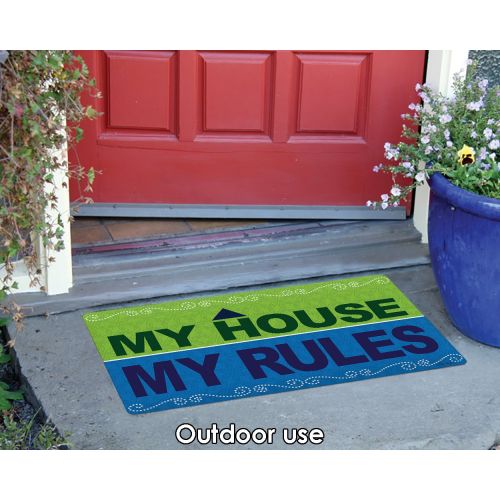  Toland Home Garden 800449 House Rules Doormat, 18 x 30 Multicolor