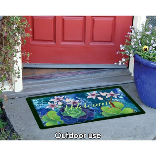  Toland Home Garden 800409 Jade Welcome Doormat, 18 x 30 Multicolor