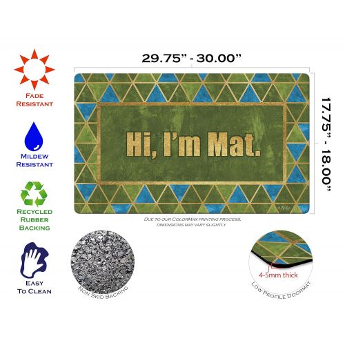  Toland Home Garden 800441 Mat Says Hi Doormat, 18 x 30 Multicolor