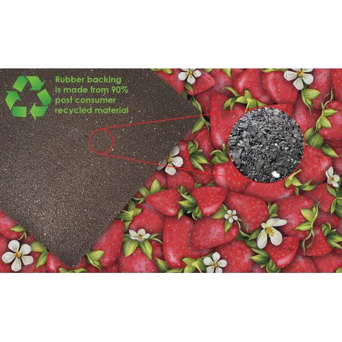  Toland Home Garden Strawberry Collage 18 x 30 Inch Decorative Floor Mat Red Summer Fruit Doormat - 800018