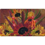 Toland Home Garden Cattail Bouquet 18 x 30 Inch Decorative Floor Mat Fall Autumn Seasonal Flower Doormat