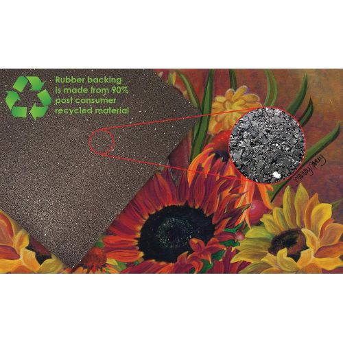  Toland Home Garden Cattail Bouquet 18 x 30 Inch Decorative Floor Mat Fall Autumn Seasonal Flower Doormat