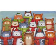 Toland Home Garden Cat Caroling 18 x 30 Inch Decorative Christmas Carol Floor Mat Winter Kitty Doormat - 800313