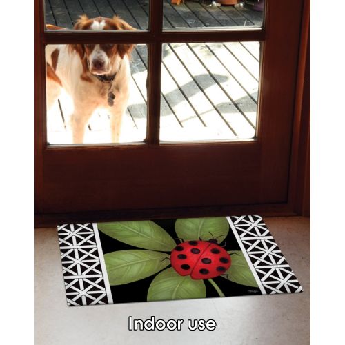  Toland Home Garden Ladybug 18 x 30 Inch Decorative Floor Mat Leaf Animal Lattice Doormat