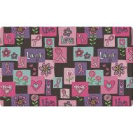 Toland Home Garden Live Love Laugh Forever 18 x 30 Inch Decorative Floor Mat Cancer Awareness Support Pink Ribbon Doormat