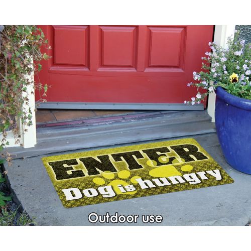  Toland Home Garden 800434 Feed The Dog Doormat, 18 x 30 Multicolor