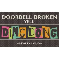 Toland Home Garden 800433 Ding Dong Doorbell Doormat, 18 x 30 Multicolor