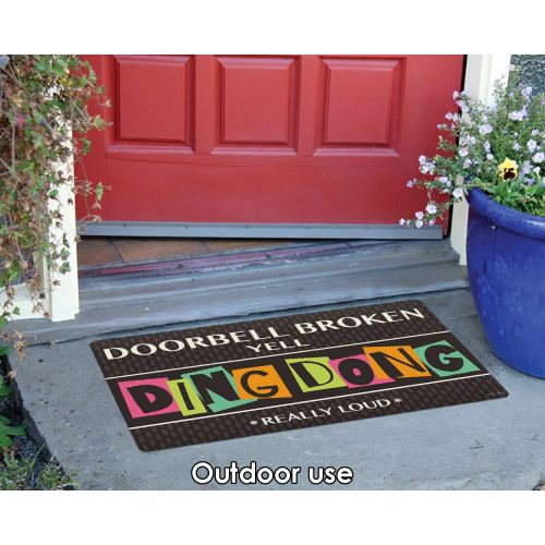  Toland Home Garden 800433 Ding Dong Doorbell Doormat, 18 x 30 Multicolor