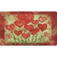 Toland Home Garden Garden Hearts 18 x 30 Inch Decorative Floor Mat Valentine Red Heart Flower Doormat - 800048