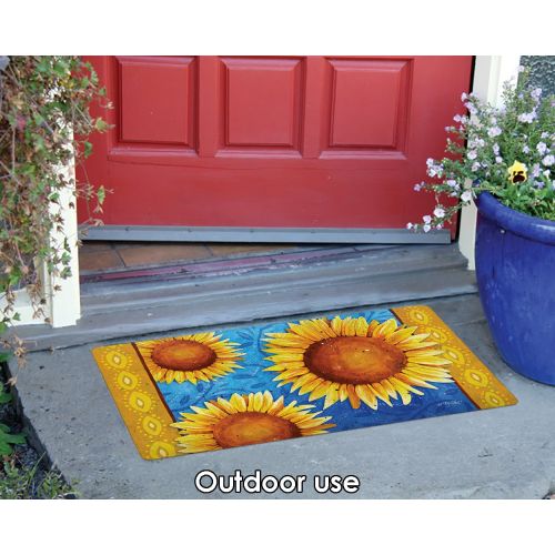  Toland Home Garden Sweet Sunflowers 18 x 30 Inch Decorative Floral Floor Mat Colorful Flower Doormat
