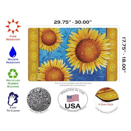  Toland Home Garden Sweet Sunflowers 18 x 30 Inch Decorative Floral Floor Mat Colorful Flower Doormat