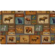 Toland Home Garden Quilted Wilderness 18 x 30 Inch Decorative Wildlife Floor Mat Animal Collage Doormat - 800192