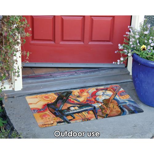  Toland Home Garden Orchestra 18 x 30 Inch Decorative Music Floor Mat Piano Bass Instrument Doormat