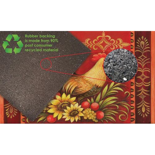  Toland Home Garden Fall Rooster 18 x 30 Inch Decorative Floor Mat Seasonal Autumn Harvest Thanksgiving Doormat