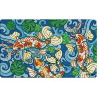 Toland Home Garden Coy Koi 18 x 30 Inch Decorative Floor Mat Colorful Japanese Fish Pond Design Doormat