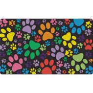 Toland Home Garden Puppy Paws 18 x 30 Inch Decorative Floor Mat Colorful Puppy Dog Kitty Cat Collage Doormat