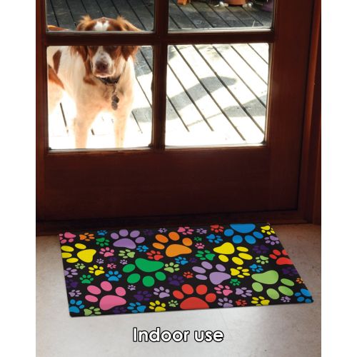  Toland Home Garden Puppy Paws 18 x 30 Inch Decorative Floor Mat Colorful Puppy Dog Kitty Cat Collage Doormat