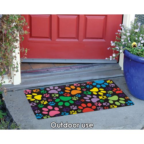  Toland Home Garden Puppy Paws 18 x 30 Inch Decorative Floor Mat Colorful Puppy Dog Kitty Cat Collage Doormat