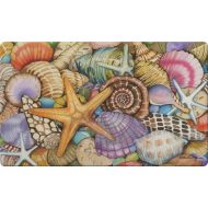 Toland Home Garden Shells of The Sea 18 x 30 Inch Decorative Floor Mat Colorful Beach Shell Collage Doormat