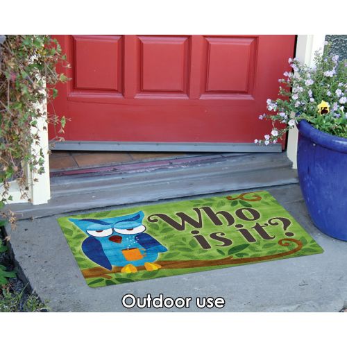  Toland Home Garden 800454 Punny Owl Doormat, 18 x 30 Multicolor