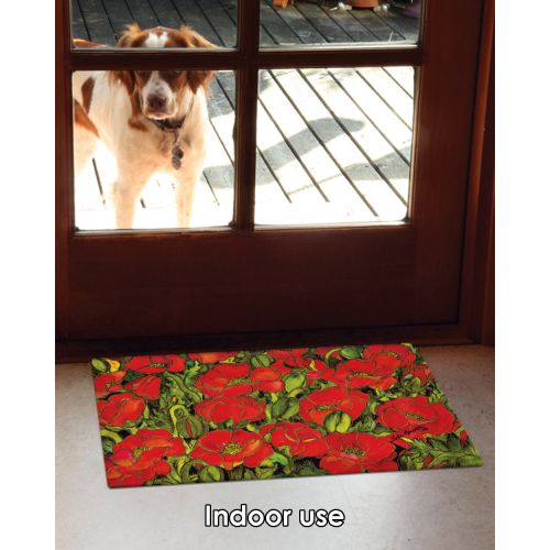  Toland Home Garden Red Poppies 18 x 30 Inch Decorative Floor Mat Floral Colorful Flower Field Doormat