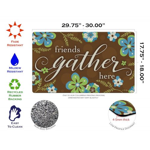  Toland Home Garden 800437 Gathering Friends Doormat, 18 x 30 Multicolor