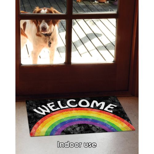  Toland Home Garden 800452 Welcome Rainbow Doormat, 18 x 30 Multicolor