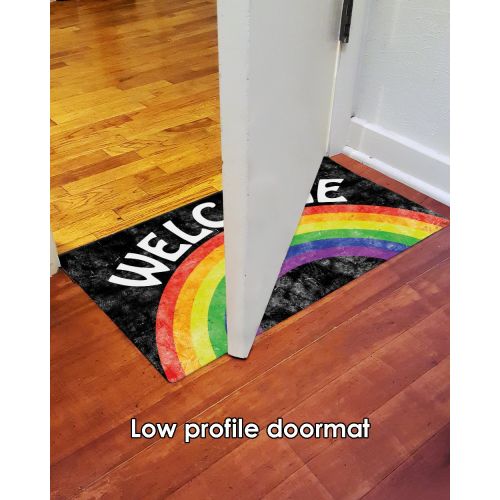  Toland Home Garden 800452 Welcome Rainbow Doormat, 18 x 30 Multicolor