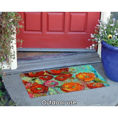  Toland Home Garden Fabulous Flowers 18 x 30 Inch Decorative Flower Floor Mat Colorful Painting Doormat