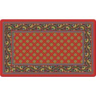 Toland Home Garden French Paisley 18 x 30 Inch Decorative Floor Mat Red Design Pattern Doormat