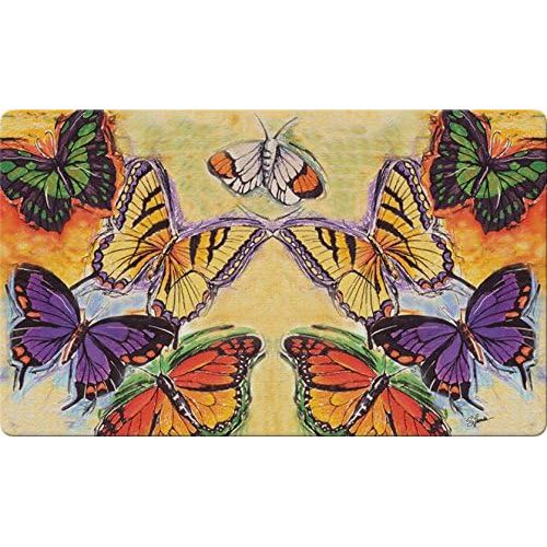  Toland Home Garden Flight of The Butterflies 18 x 30 Inch Decorative Floor Mat Colorful Flying Butterfly Doormat