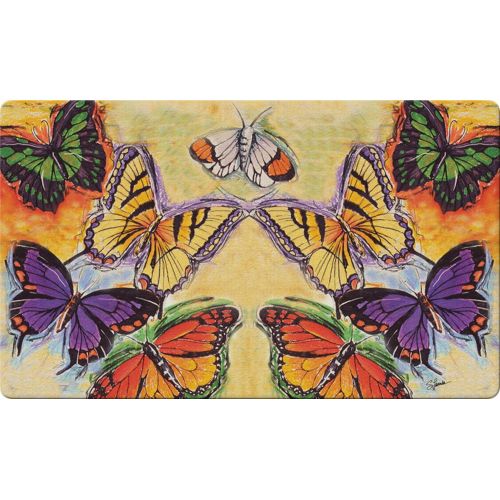  Toland Home Garden Flight of The Butterflies 18 x 30 Inch Decorative Floor Mat Colorful Flying Butterfly Doormat