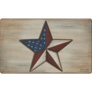 Toland Home Garden American Star 18 x 30 Inch Decorative Floor Mat Rustic Patriotic USA Stars Stripes Doormat