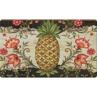Toland Home Garden Pineapple and Scrolls 18 x 30 Inch Decorative Floor Mat Classic Fruit Design Flower Pattern Doormat