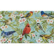 Toland Home Garden Bird Collage 18 x 30 Inch Decorative Floor Mat Colorful Spring Flower Cardinal Jay Doormat