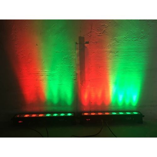  Tom LED Par bar wall wash stage light,TOM 8pcsX3W RGB 3-IN-1 LED and full aluminum house of 7 modes DMX512 for Discopartytheater (RGB)