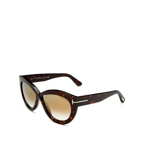  Tom Ford Womens Diane Mirrored Cat Eye Sunglasses, 56mm