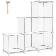 [아마존 핫딜]  [아마존핫딜]TomCare Cube Storage 6-Cube Bookshelf Closet Organizer Storage Shelves Shelf Cubes Organizer Plastic Square Book Shelf Bookcase DIY Closet Cabinet Organizer Shelving for Home Offic