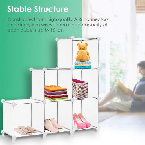  [아마존 핫딜]  [아마존핫딜]TomCare Cube Storage 6-Cube Bookshelf Closet Organizer Storage Shelves Shelf Cubes Organizer Plastic Square Book Shelf Bookcase DIY Closet Cabinet Organizer Shelving for Home Offic