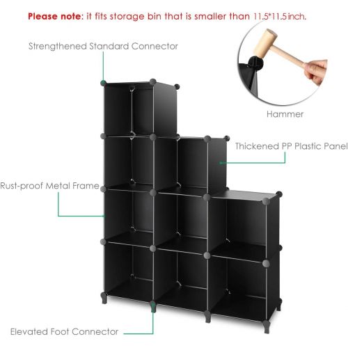  [아마존 핫딜]  [아마존핫딜]TomCare Cube Storage 9-Cube Closet Organizer Shelves Plastic Storage Cube Organizer DIY Closet Organizer Storage Cabinet Modular Book Shelf Shelving for Bedroom Living Room Office,