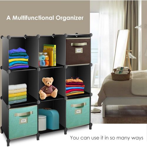  [아마존 핫딜]  [아마존핫딜]TomCare Cube Storage 9-Cube Closet Organizer Shelves Plastic Storage Cube Organizer DIY Closet Organizer Storage Cabinet Modular Book Shelf Shelving for Bedroom Living Room Office,