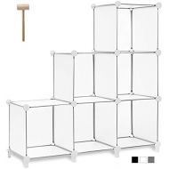 [아마존베스트]TomCare Cube Storage 6-Cube Bookshelf Closet Organizer Storage Shelves Shelf Cubes Organizer Plastic Square Book Shelf Bookcase DIY Closet Cabinet Organizer Shelving for Home Offic