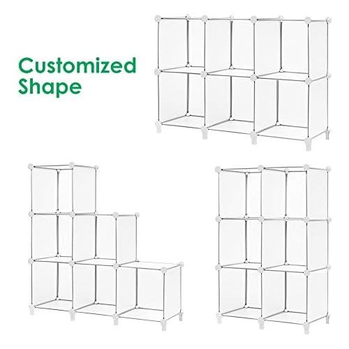  [아마존베스트]TomCare Cube Storage 6-Cube Bookshelf Closet Organizer Storage Shelves Shelf Cubes Organizer Plastic Square Book Shelf Bookcase DIY Closet Cabinet Organizer Shelving for Home Offic