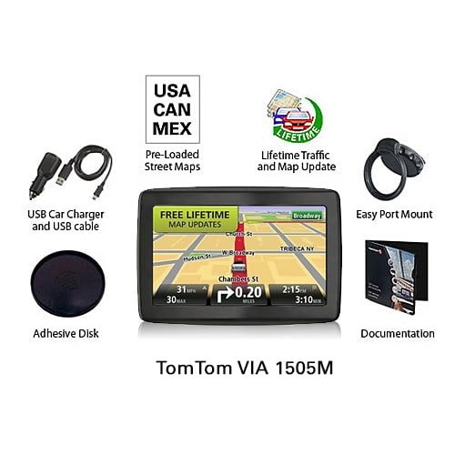 TomTom VIA1505M VIA 1505M 5-Inch Portable GPS Navigator