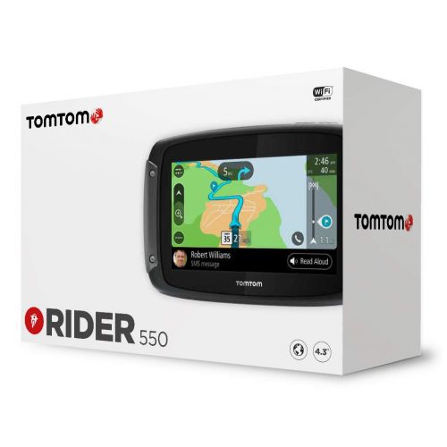  TomTom Rider 550 Motorcycle GPS Navigation Device, 4.3 Inch, with Motorcycle Specific Winding
