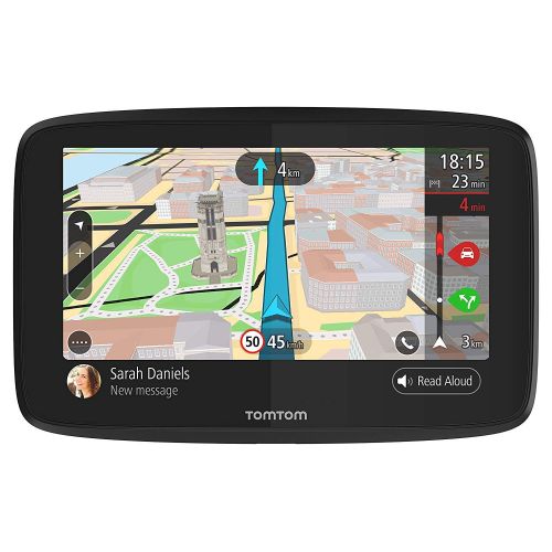  TomTom GO 520 5-Inch GPS Navigation Device with Free Lifetime Traffic & World Maps, WiFi-Connectivity, Smartphone Messaging, Voice Control and Hands-Free Calling