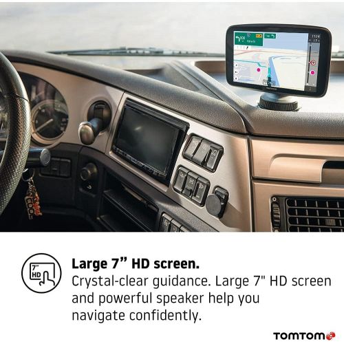  TomTom Truck GPS GO Expert, 7 Inch HD Screen, with Custom Truck Routing and POIs, Traffic Congestion Thanks to TomTom Traffic, World Maps, Live Restriction warnings, Quick Updates