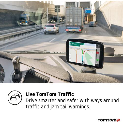  TomTom Truck GPS GO Expert, 7 Inch HD Screen, with Custom Truck Routing and POIs, Traffic Congestion Thanks to TomTom Traffic, World Maps, Live Restriction warnings, Quick Updates