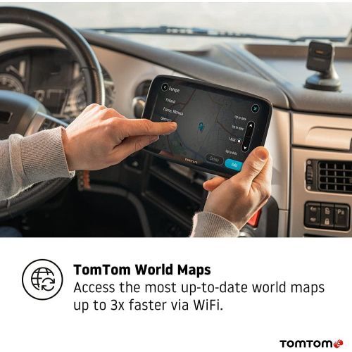  TomTom Truck GPS GO Expert, 7 Inch HD Screen, with Custom Truck Routing and POIs, Traffic Congestion Thanks to TomTom Traffic, World Maps, Live Restriction warnings, Quick Updates